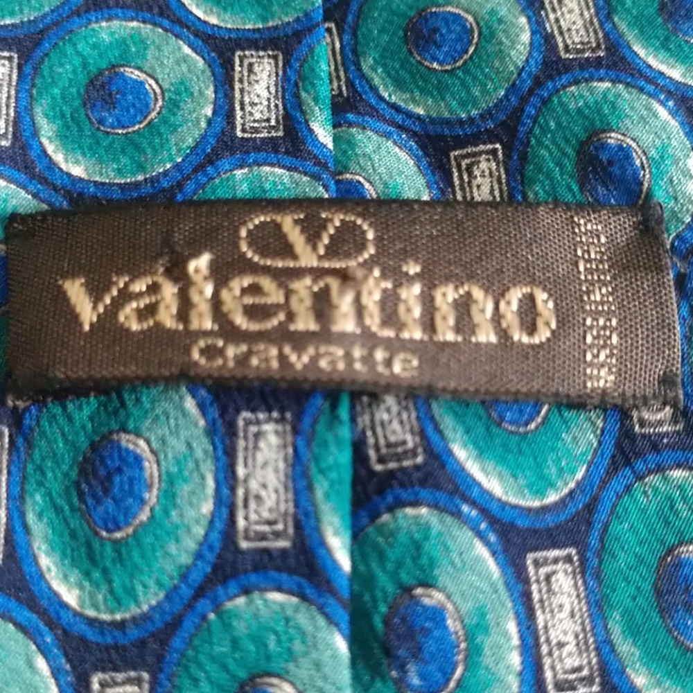 #4 VINTAGE VALENTINO ITALIAN SILK CHIFFON  Neck Tie